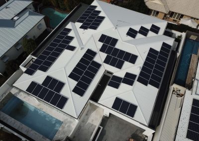 solar panels on roof